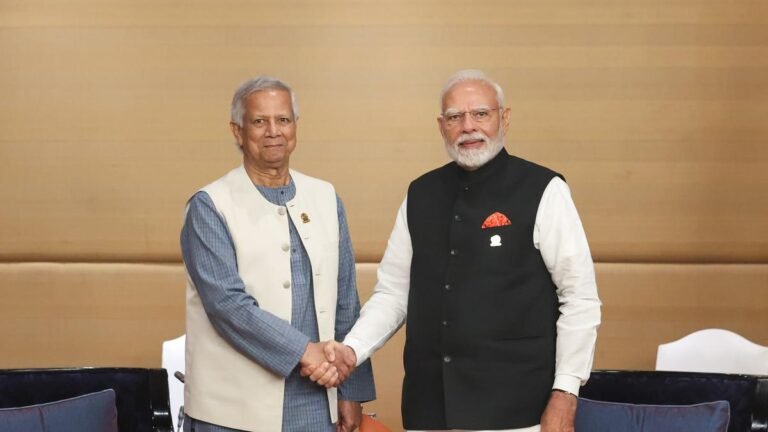 Avoid rhetoric that undermines constructive relations, urges PM Modi during talks with Bangladesh’s Yunus