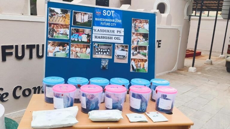 11 kg hashish oil worth ₹1.5 million seized, three arrested in Kandukur