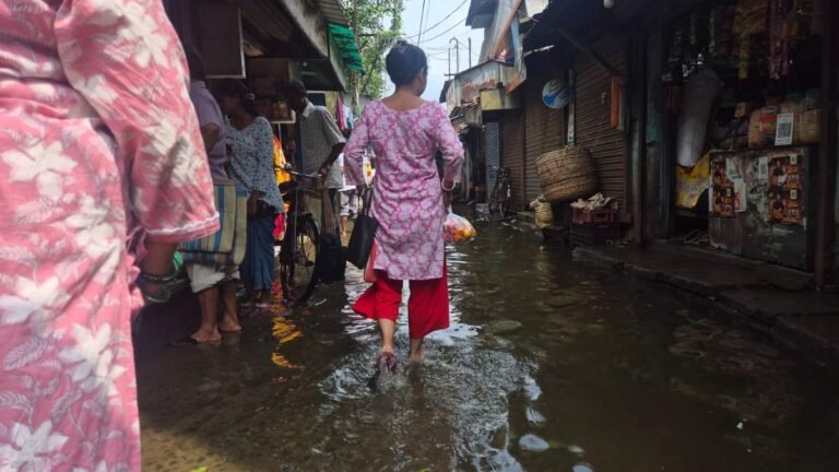 Waterlogging and poor drainage halted industrial activity in the West Bengal village of Panihati for months