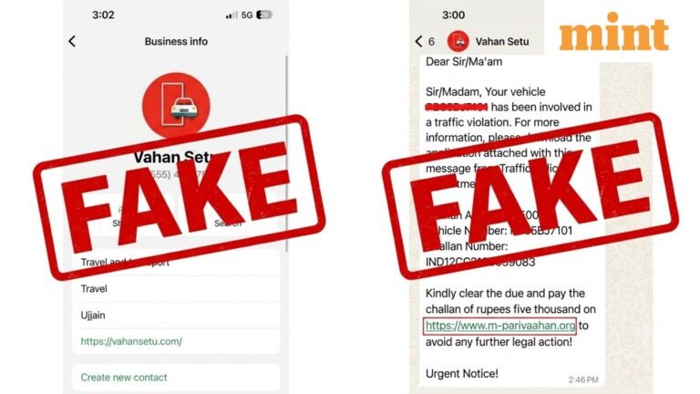 ₹5000 transport challan on WhatsApp? This could be a scam: Here’s how to check | Today’s news