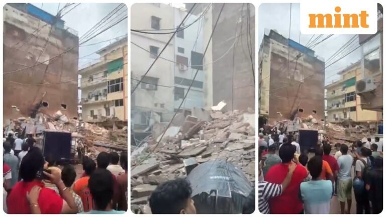 Several feared trapped in Delhi building collapse Satya Niketan — Video | Today’s news