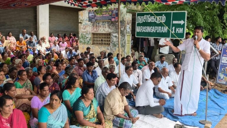 Villagers are against the establishment of a sewage treatment plant near Sholinghur town in Ranipet
