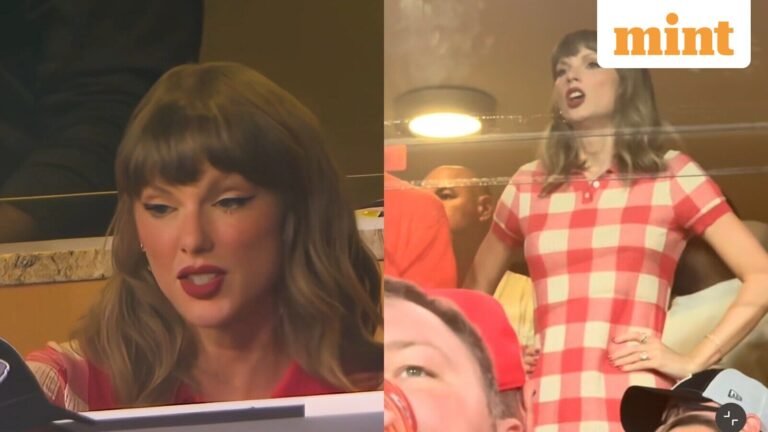 Taylor Swift makes first public appearance since wedding in red gingham dress at Travis Kelce’s Chiefs game | Today’s news