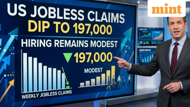 Weekly US jobless claims fall to 197,000, near record low as layoffs remain low | Today’s news