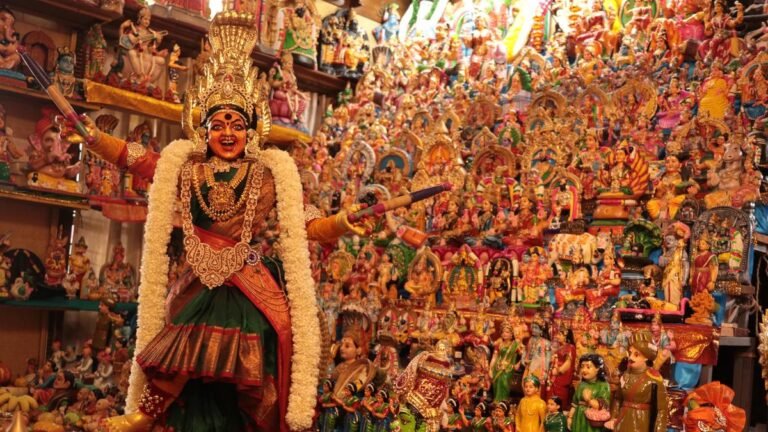Take a look at the largest bommagolu display in Thiruvananthapuram