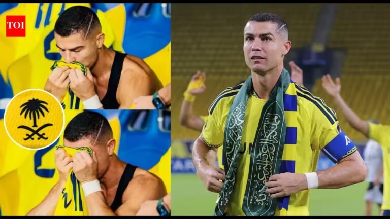 ‘I’m Portuguese but I belong to Saudi Arabia’: Ronaldo kisses Saudi emblem, celebrates with flag after 981st goal in emphatic 3-1 win for Al-Nassr