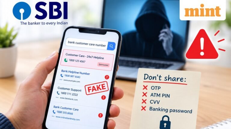 Don’t become a victim of cyber scams! Looking for bank customer care numbers? SBI Warning – Here’s How To Stay Safe | Today’s news