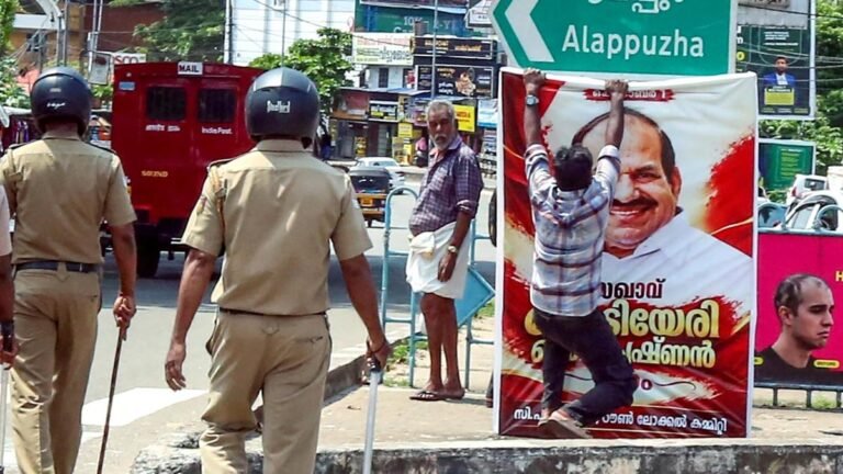 Man who tore up Kodiyeri flex board at SFI rally expresses regret, cites ‘confusion’ over party poster