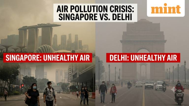 Singapore’s pollution soars as bushfire haze intensifies: How does its AQI compare to Delhi’s? | Today’s news