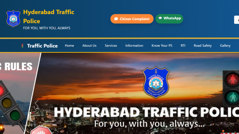Hyderabad Traffic Police Launches New Website; will display “Citizens Complaint”, “Parking Zone” details and emergency numbers