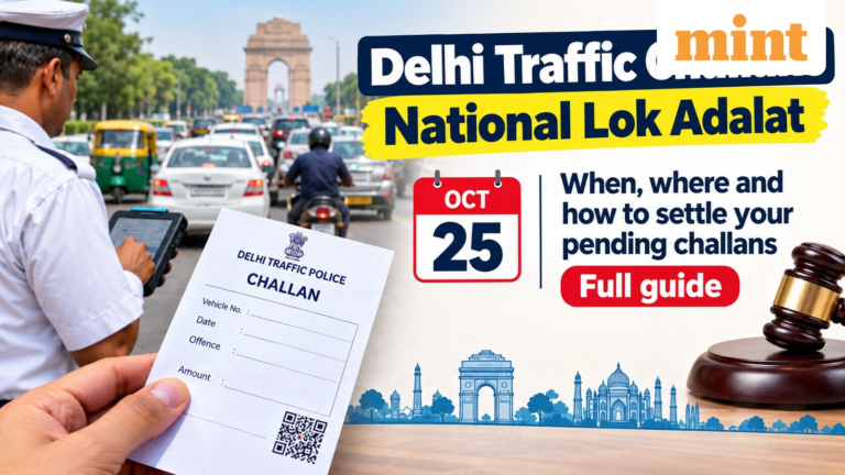 Delhi traffic challans: National Lok Adalat October 25 — Where and how to settle your pending challans | The Complete Guide | Today’s news