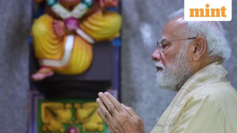 PM Modi offers prayers at Delhi temple, renews vow of service after 25 years as head of government | Follow | Today’s news