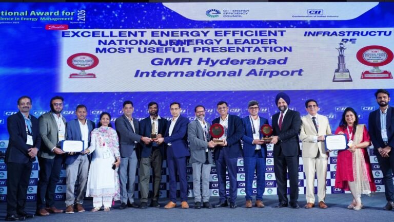 Hyderabad Airport bags National Energy Leader award for eighth consecutive year