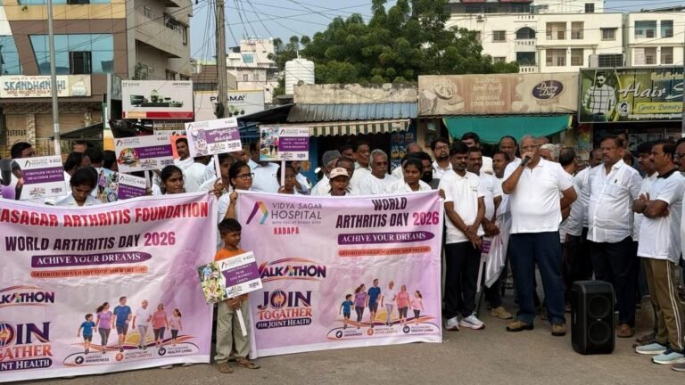 Awareness events across Kadapa, Nellore on the occasion of World Arthritis Day 2026