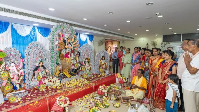 The Bengali community of Visakhapatnam celebrates Durga Puja with rituals, bhog and cultural programmes
