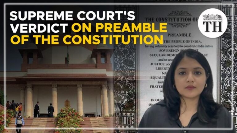 Watch: Verdict of the Supreme Court on the Preamble of the Constitution
