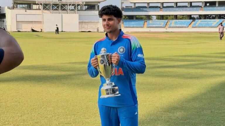 Virender Sehwag’s son Aaryavir stole the show with 173 runs for Delhi U19s
