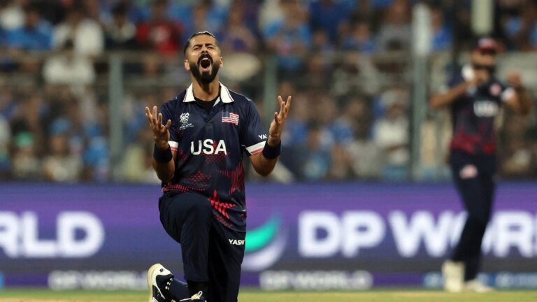 How short is the border? The fast bowler goes over the keeper’s head for a six