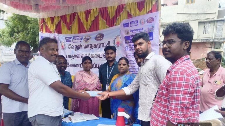 Vellore Corporation starts providing sewerage connections to households in the city