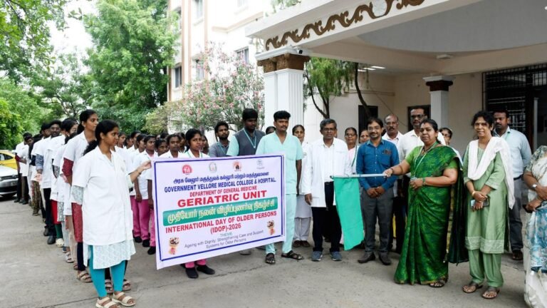 Vellore Govt. the hospital celebrates the International Day of the Elderly