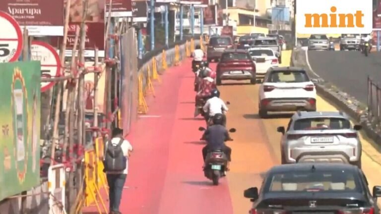 Kolkata’s rainbow-painted Chingrighata flyover raises road safety concerns: What an IIT expert says about skidding risks | Today’s news