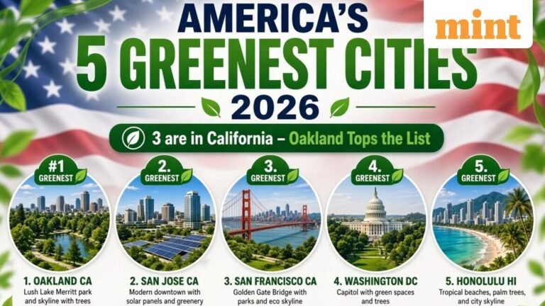 America’s 5 Greenest Cities in 2026: 3 are in California; which is at the top of the list | Today’s news
