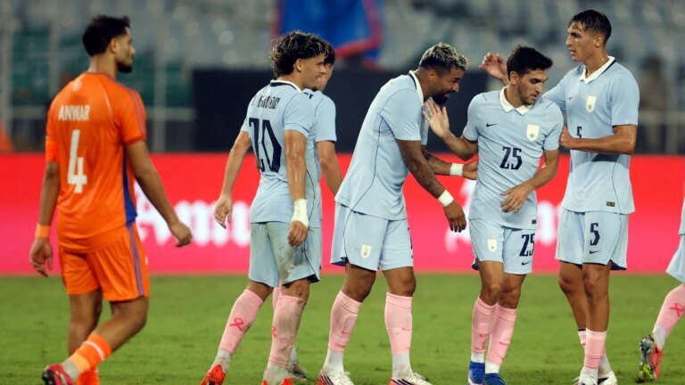 Anirudh Thapa’s historic goal cannot save India from a 6-1 defeat by Uruguay