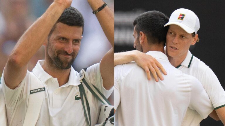 Jannik Sinner found Novak Djokovic at his side after a heartbreaking injury