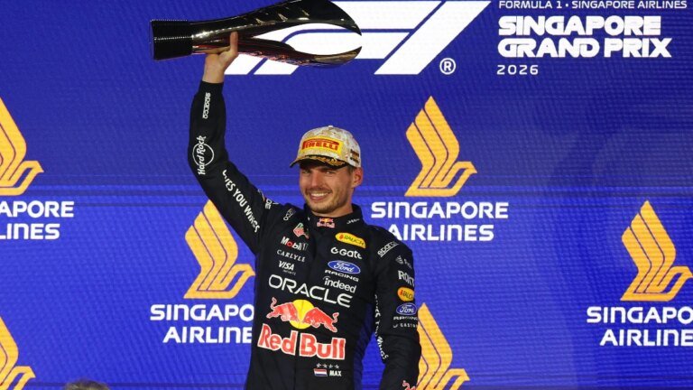 Verstappen wins first Singapore Grand Prix as Antonelli finishes in Drivers’ Championship