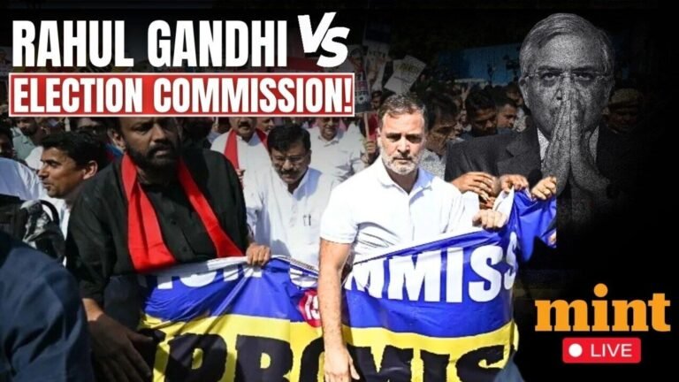 ‘Gyaneshi, it’s done bro’: Rahul Gandhi climbs barricades during INDIA Bloc march to ECI | Watch the video | Today’s news