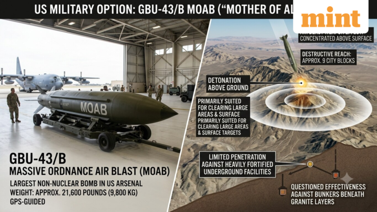 Trump considers ‘mother of all bombs’ attack on Iran’s nuclear and energy facilities: What is it? | Today’s news
