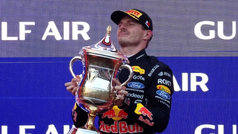 Max Verstappen wins rain-delayed Bahrain Grand Prix as George Russell retires