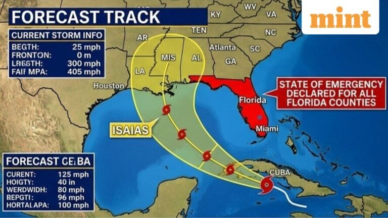 Isaias Landfall Forecast: Tropical Storm Heading for US Gulf Coast; Florida declares state of emergency | Today’s news