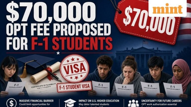 Trump Administration Proposes Huge OPT Fee Increase from $500 to $70,000 for F-1 Students Who Want to Work in the US | Today’s news